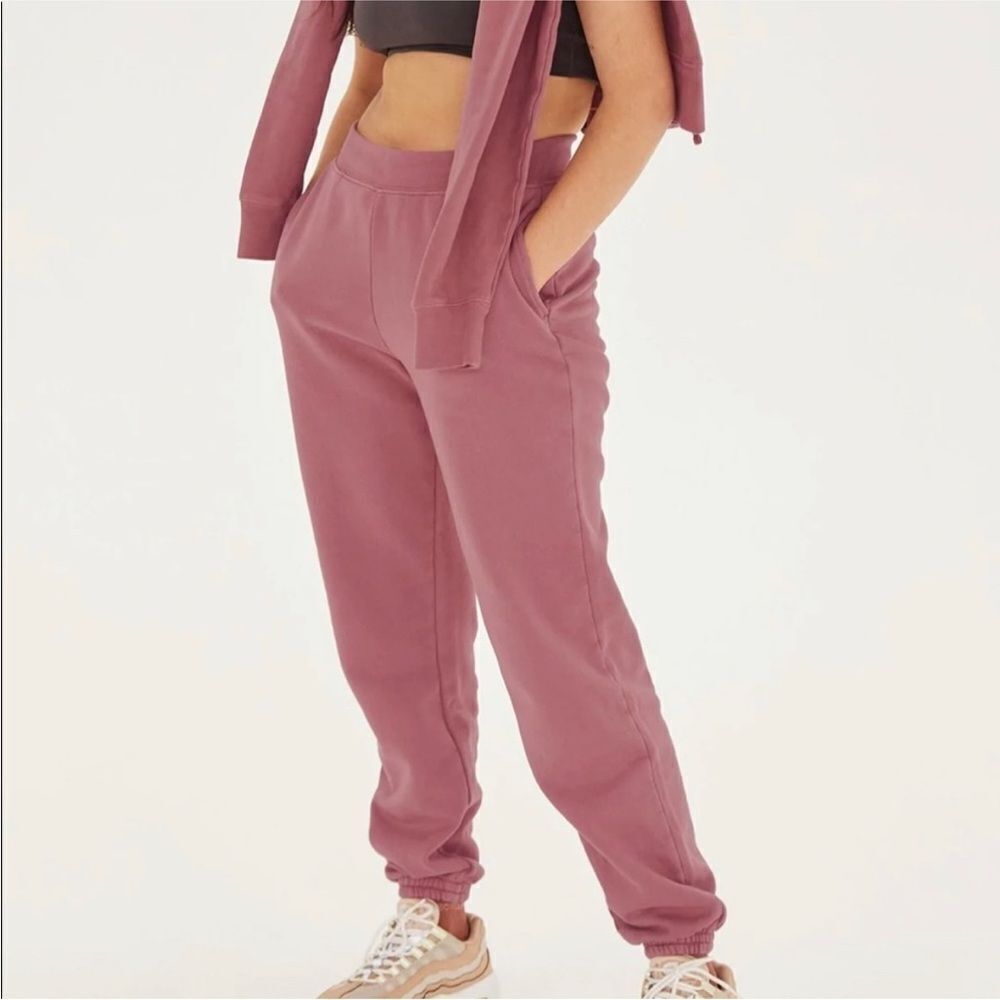 Girlfriend Collective Mauve 50/50 high waist Classic Jogger